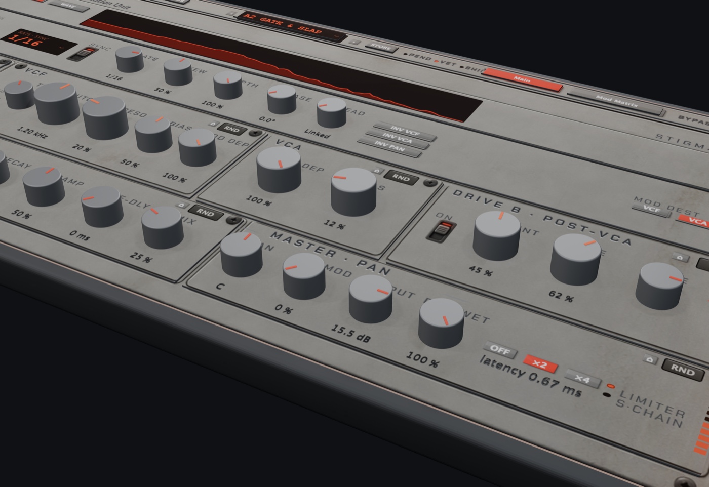 Echo, reverb and master bays