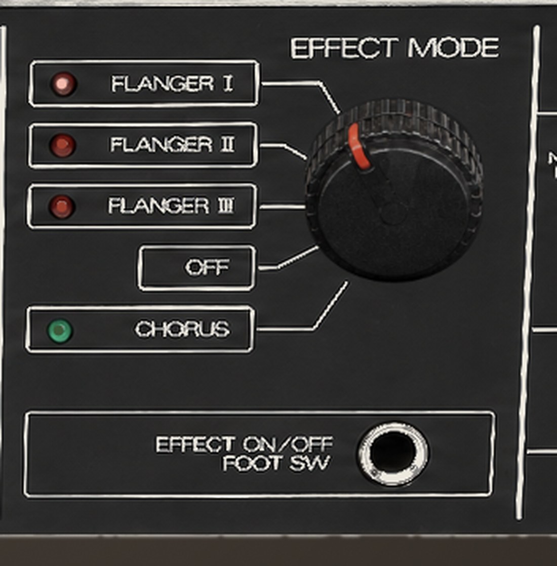 The effect mode selector