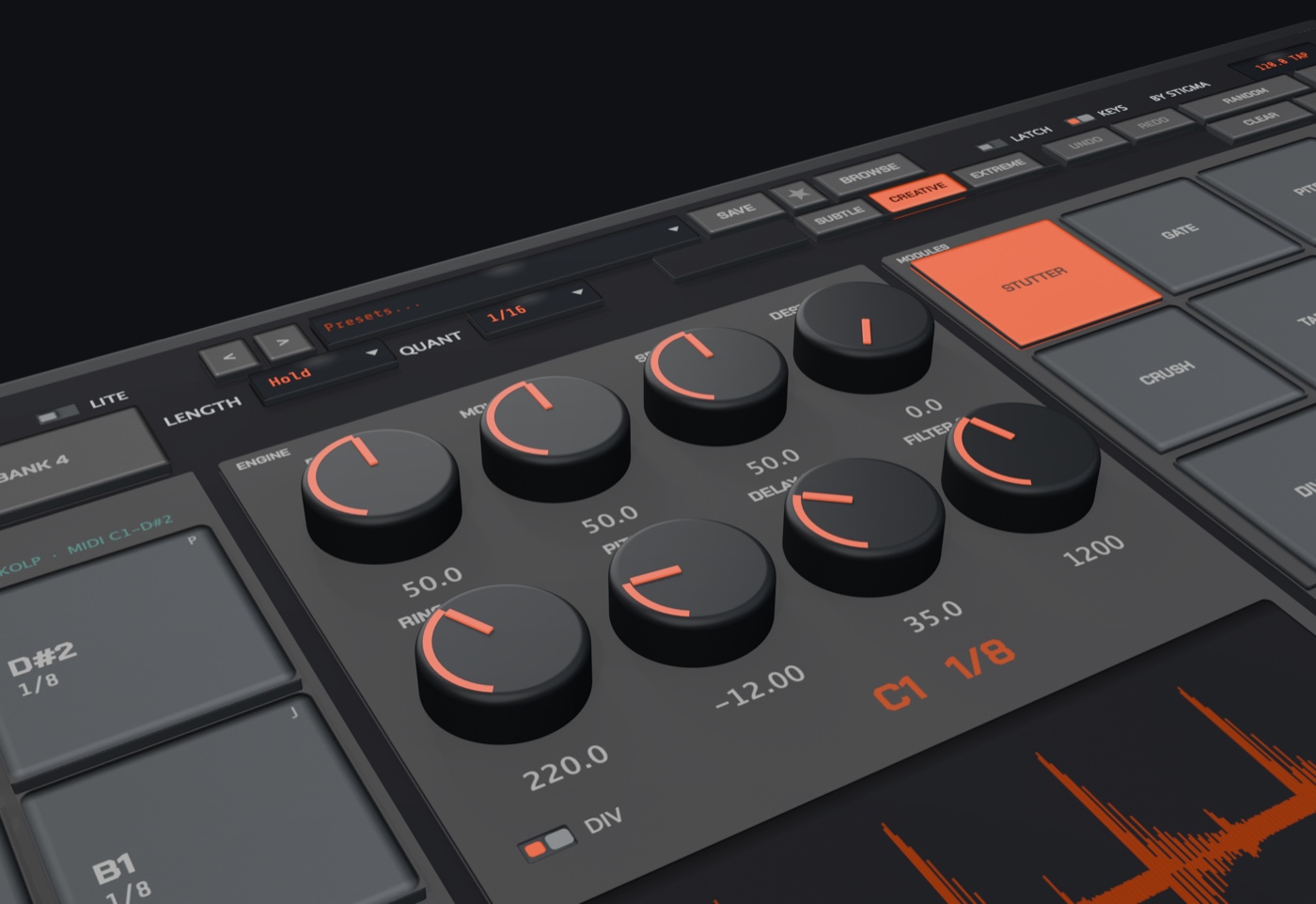 The 8 macro knobs