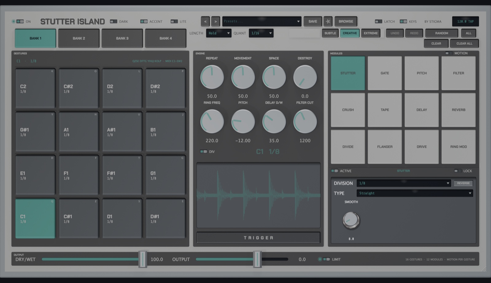 Light theme, mint accent