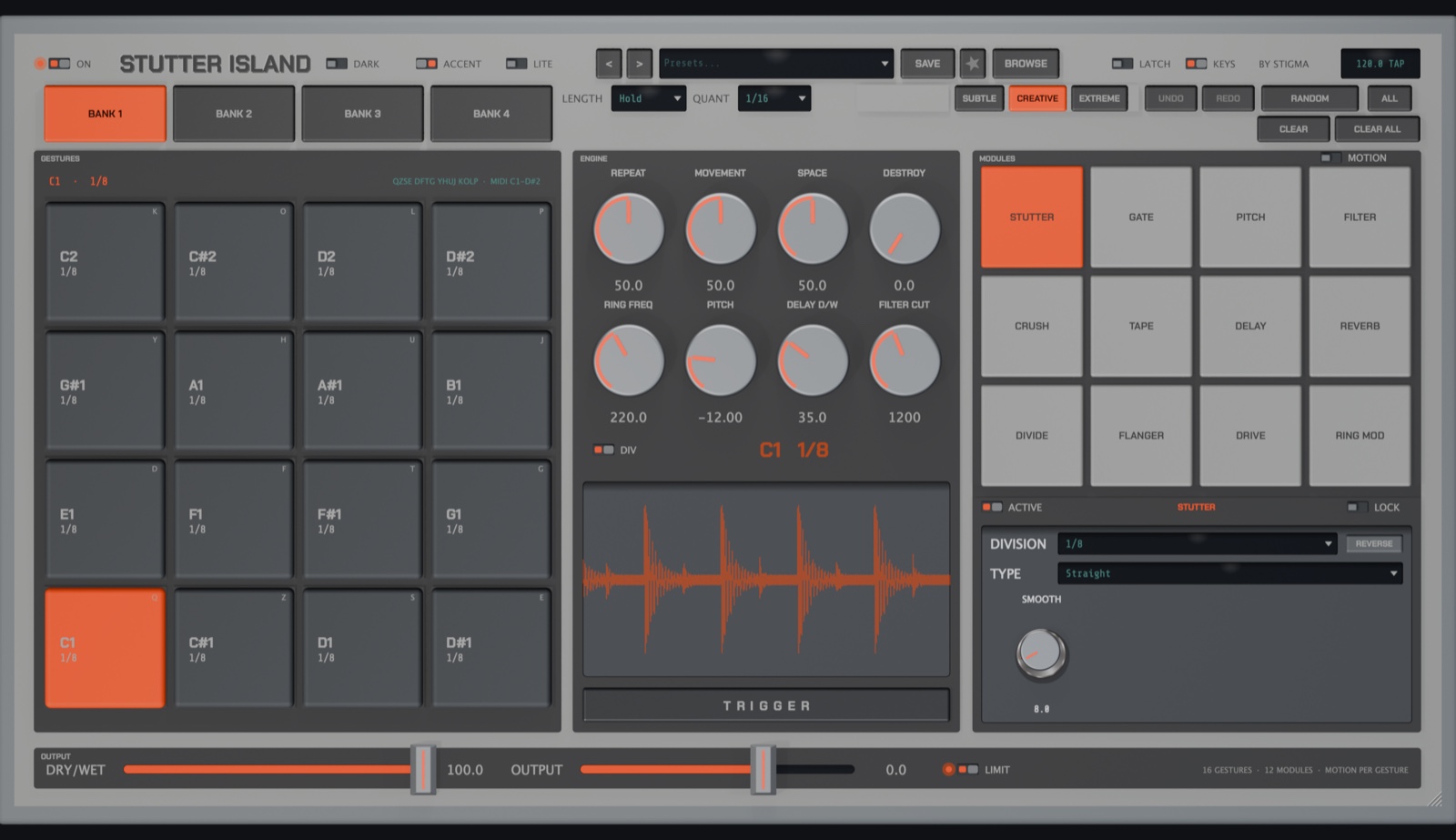 Light theme, orange accent